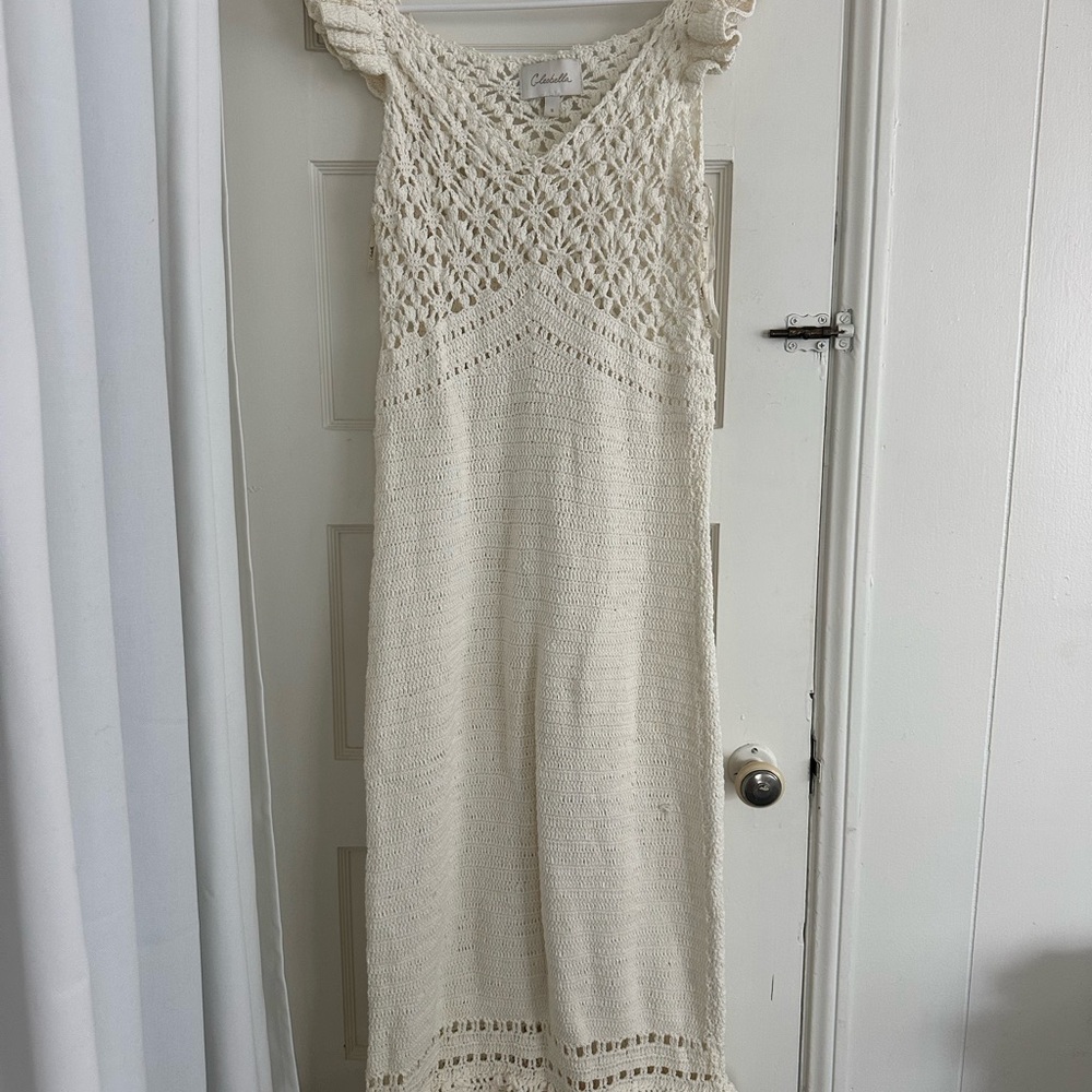 Cleobella Cream Crochet Maxi Dress